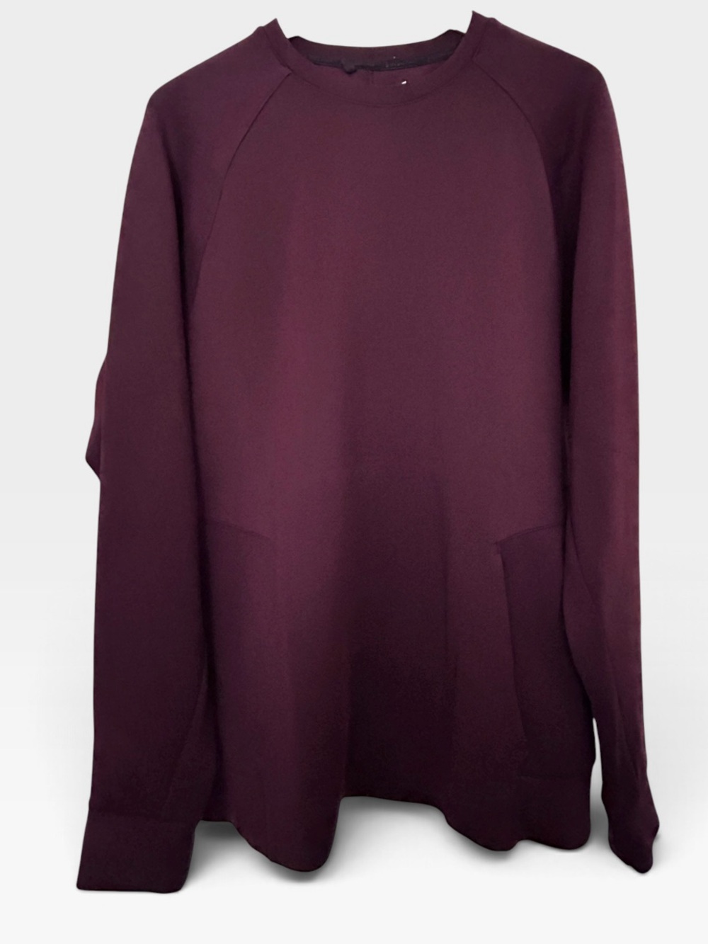 3SECOND SPORT "Second Skin" Activewear Performance Top, Burgundy XL Pockets